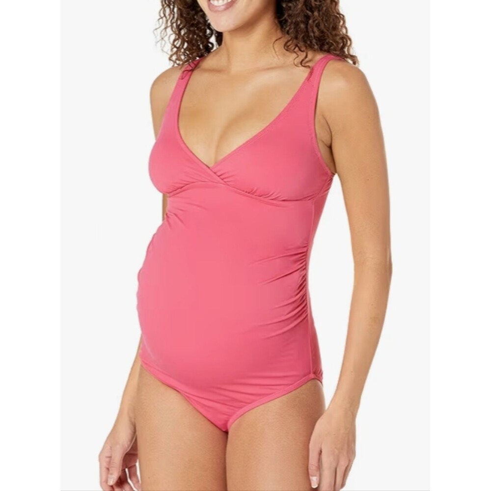 Amazon Essentials Pink Maternity Tank One-Piece Swimsuit Size XXL NWT
